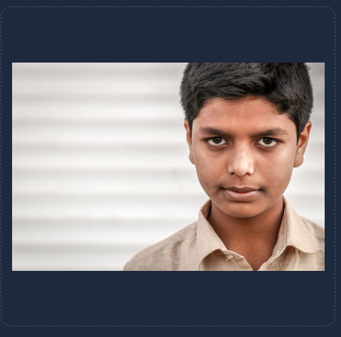 Before - Human photo with sharp background