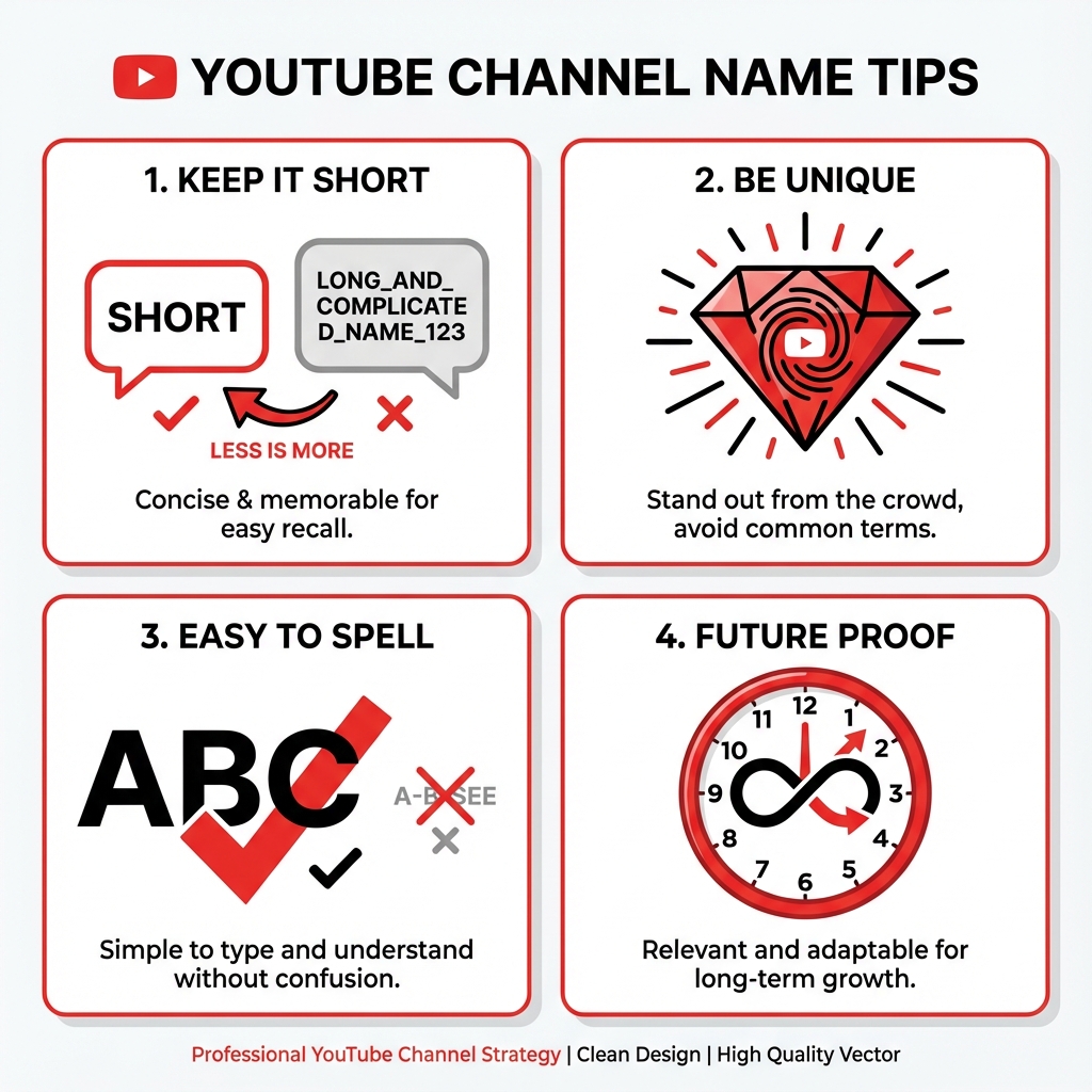 4 Tips for YouTube Channel Names: Short, Unique, Easy to Spell, Future Proof