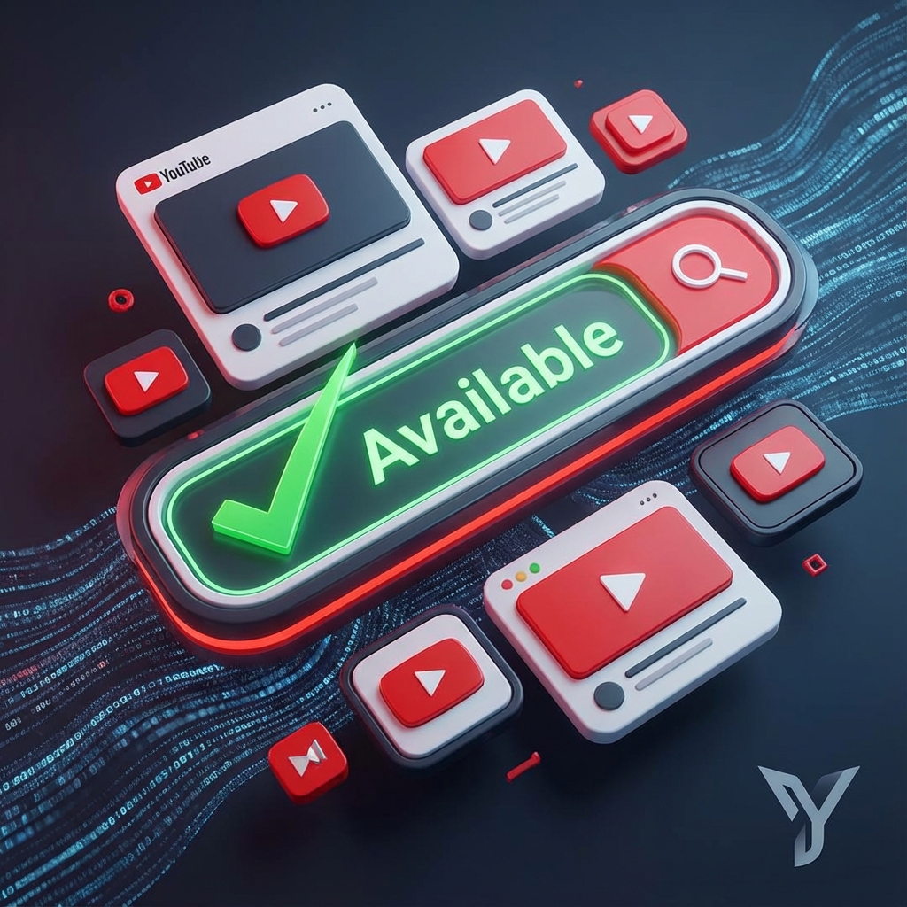 YouTube Channel Name Checker Tool Interface showing availability check